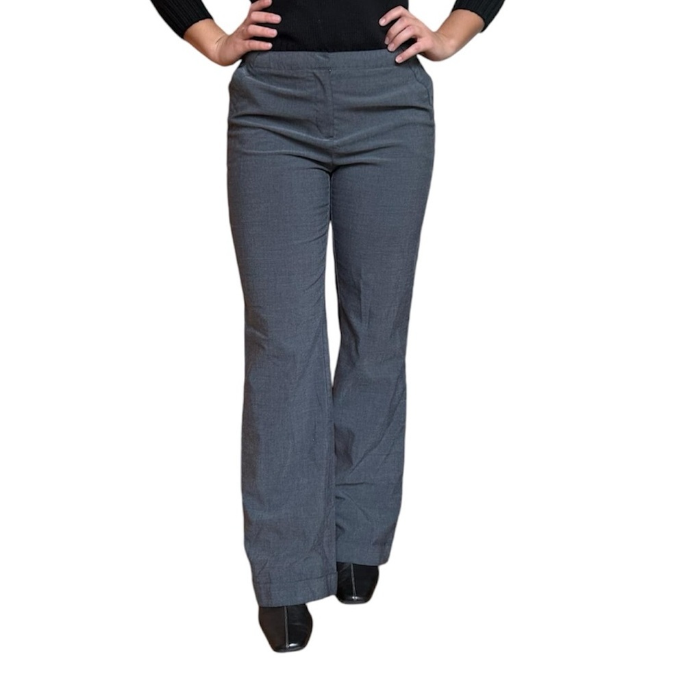 Y2K Cato Office Siren Grey Low Rise Flared Dress Pants size 8
